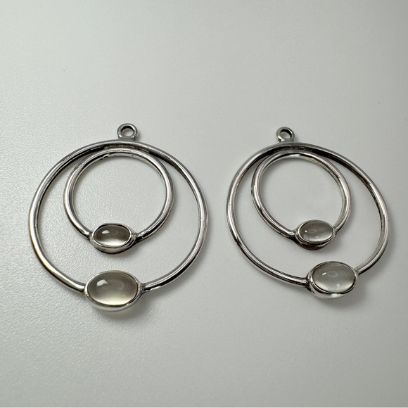 PANDORA Compose‎ Moonstone Drop Dangle 290606MS 925 ALE Sterling Silver Retired - Picture 5 of 16